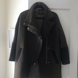 Madewell City Grid jacket in army green and black